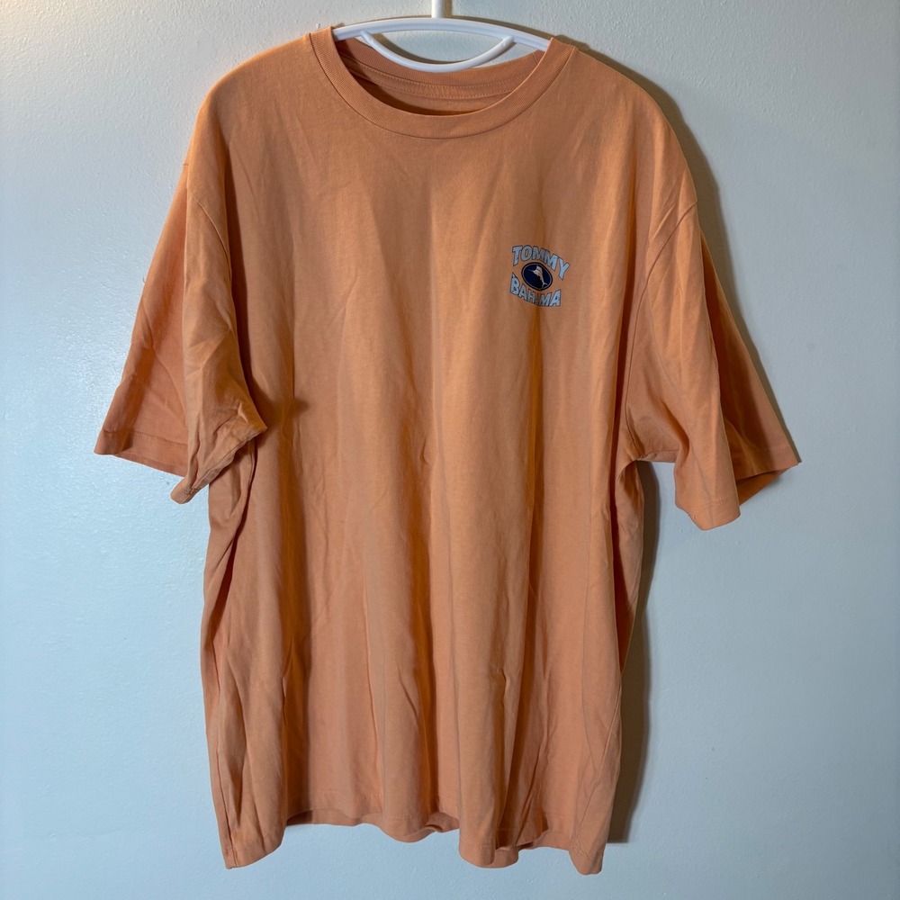 Tommy Bahama Grill Iron T-Shirt Mens Large Apricot Orange NWT